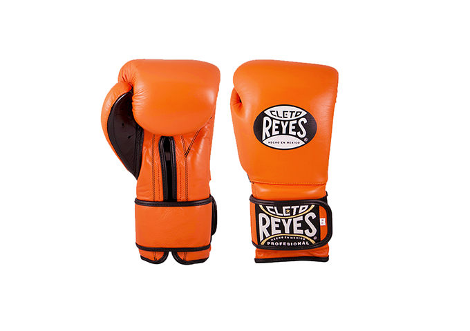 Cleto Reyes Training Gloves with Velcro Closure - 16 oz - Tiger Orange