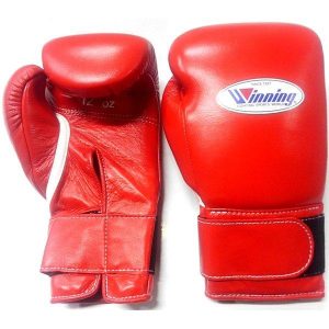 Winning MS-500-B Boxing Gloves Velcro 14oz - Red