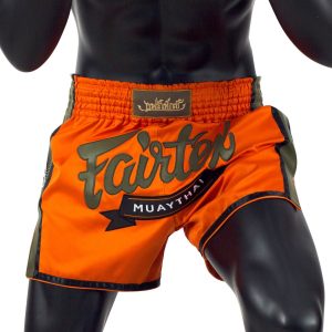Fairtex BS1705 Orange Slim Cut Muay Thai Shorts