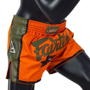 Fairtex BS1705 Orange Slim Cut Muay Thai Shorts