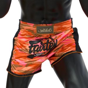 Fairtex BS1711 Orange Camo Muay Thai Shorts