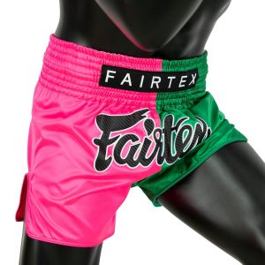 Fairtex BS1911 Pink/Green Slim Cut Muay Thai Shorts