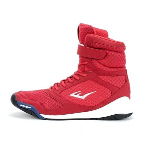 Everlast Elite Black High Top Boxing Shoes - Red