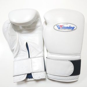 Winning MS-500-B Boxing Gloves Velcro 14oz - White