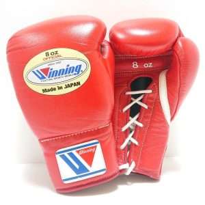 Winning MS-200 8OZ RED Lace BOXING GLOVES
