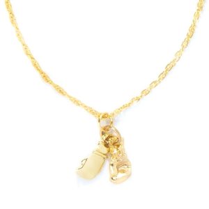 TITLE Boxing Gold Gloves Necklace - Single/Double