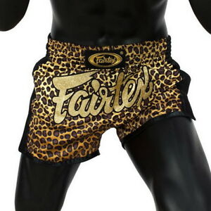 Fairtex BS1709 Leopard Print Slim Cut Thai Shorts