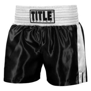 TITLE Boxing Professional Women’s Satin Striped Boxing Trunks