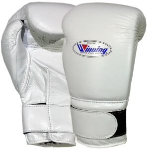 Winning MS-600-B Boxing Gloves White Velcro 16oz