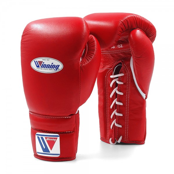 Winning Lace-up Boxing Gloves - Orange