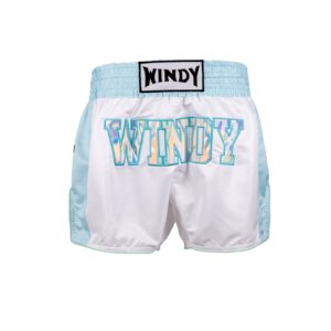 Windy Muay Thai Shorts - Retro Holo - White Ice