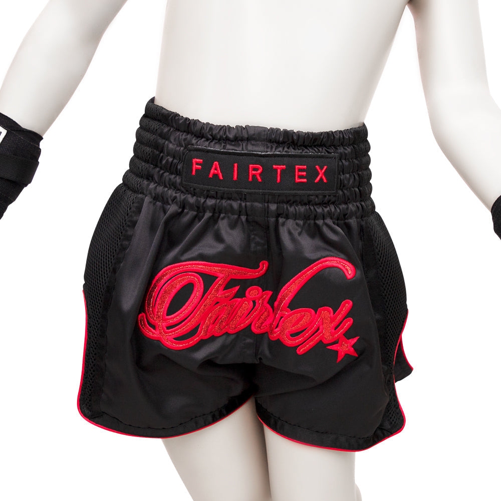 Fairtex Thai Shorts for Kids - BSK2104 "Midnight Red"