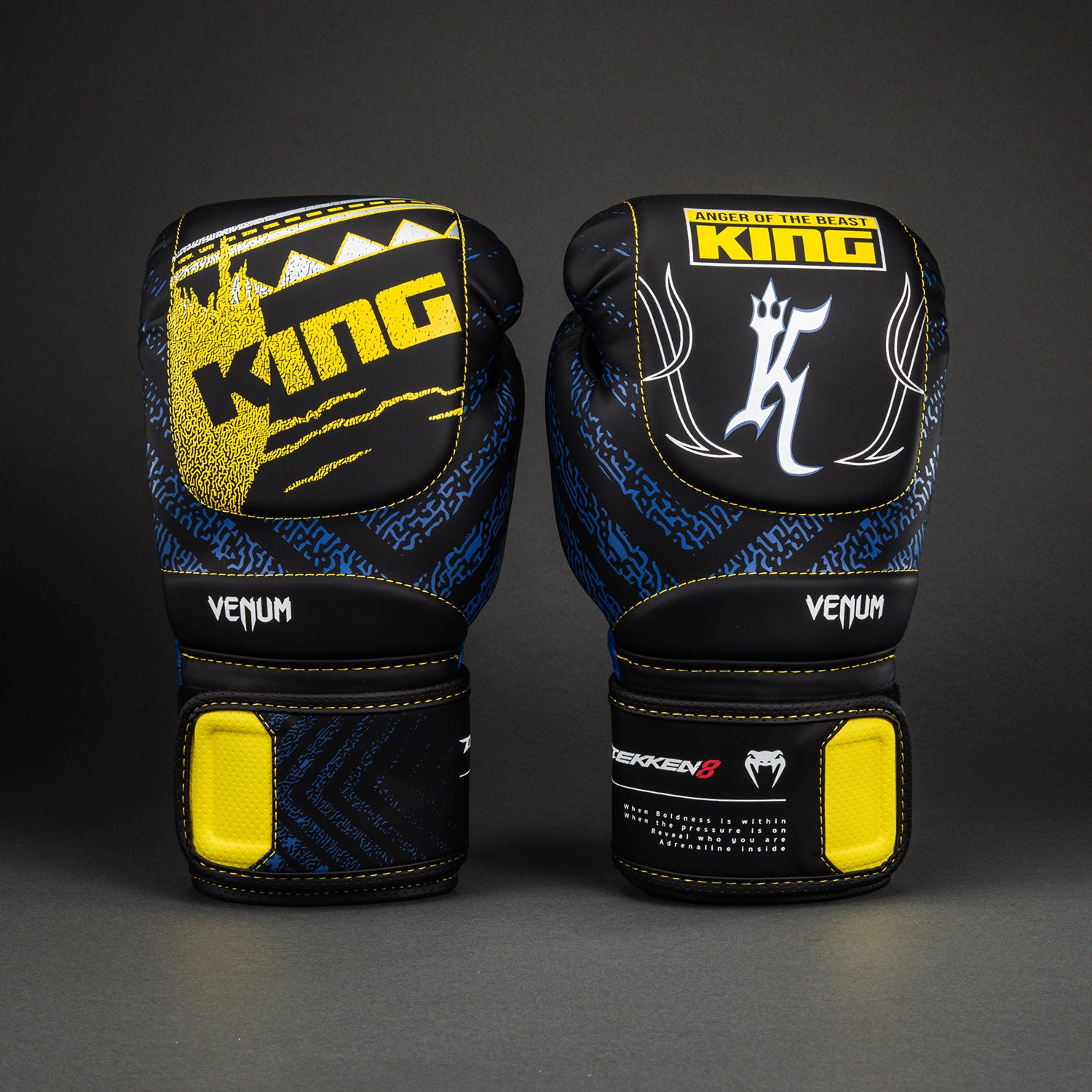 Venum x TEKKEN 8 Boxing Gloves - King - Black/Yellow - Image 2
